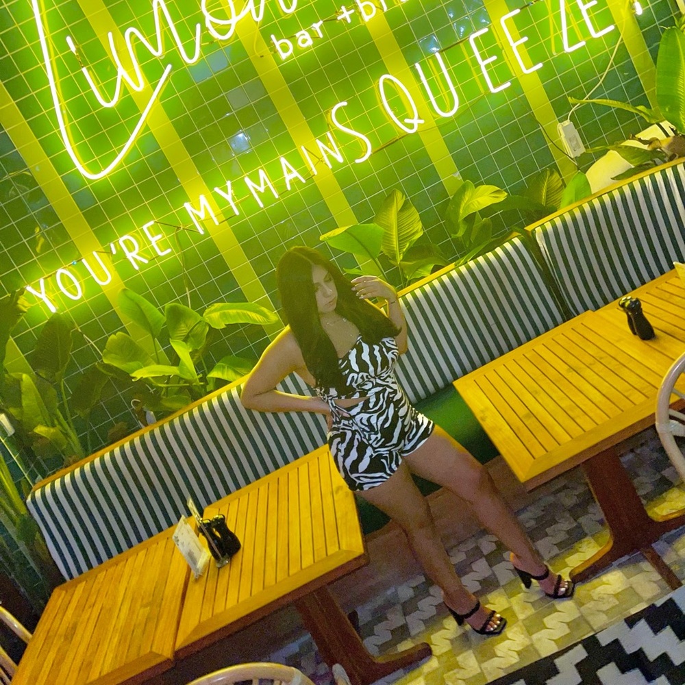ZEBRA ROMPER WORN ONCE
